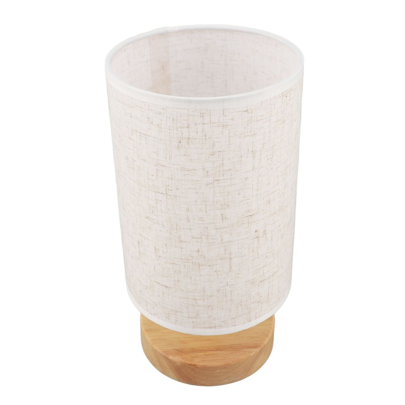 LED Bedside Lamp Touch Control Wood Nightstand Lamp Desk Cabinet