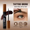 Peel Off Eyebrow Tint Dark Brown, Long Lasting Tattoo Brow