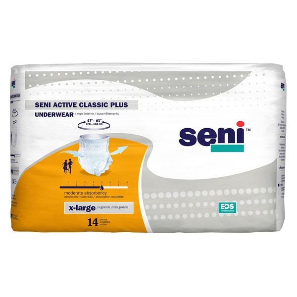 Seni Active Classic Plus Underwear X-Large, 56 Count