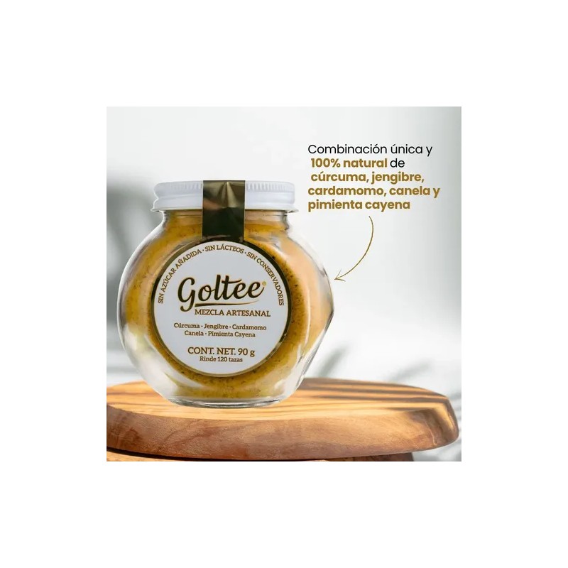 Golden Milk Leche Dorada Goltee Frasco 90g Rinde 130 Tazas