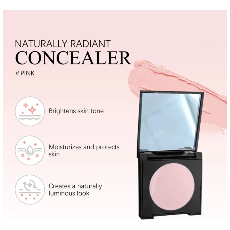 Crema Correctora Iluminadora Para Ojeras Natural Rosa
