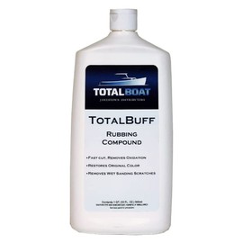 TotalBoat TotalBuff Marine Rubbing Compound (Quart) | Removes Heavy Oxidation and Scratches | Aggressive Fast Cut Liquid Formula for Fiberglass Gelcoat & Paint Restoration on Boats and Cars