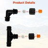4 Nozzles Poly Spray Boom Wand with 1/4" Brass Fitting,
