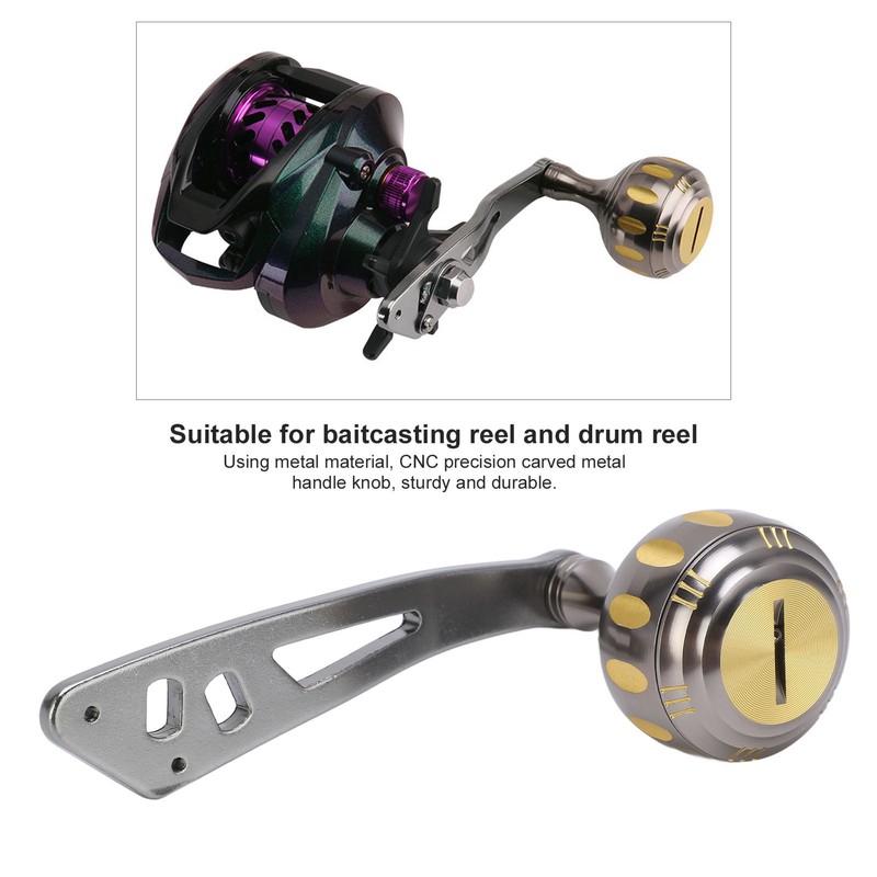 Fishing Reel Handle Metal Power Handle Knob Grip Replacement with