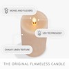 Luminara Flameless Candle LED Pillar Irish Cream Chalky Finish -
