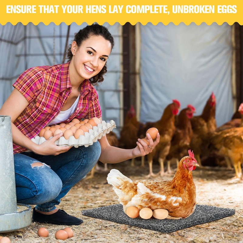 Chunful 12 Pcs Nesting Pads for Chicken Coop, Washable Plastic