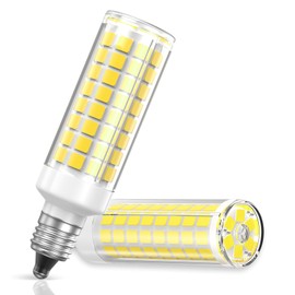 E11 LED Light Bulbs Dimmable 7W Equivalent to Halogen Bulb 75W-80W 730LM, E11 Mini Candelabra Base JD T3 T4 Corn Light Bulb AC 120V for Kitchen Chandelier Home Lighting (Daylight White, 2 Pack)