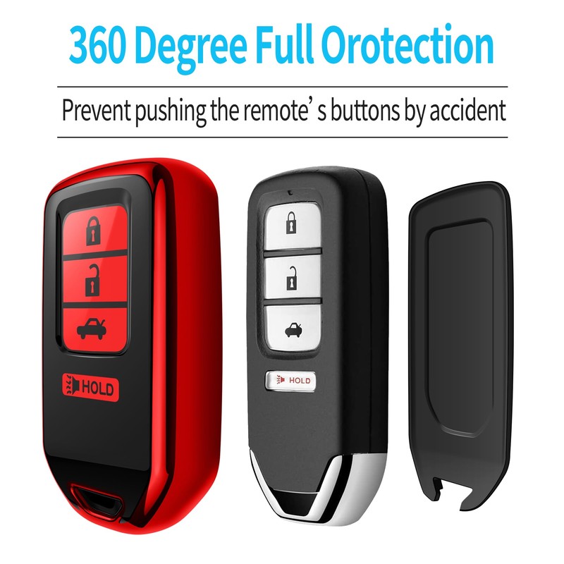 Tukellen for Honda Key Fob Cover, Premium Soft TPU Full
