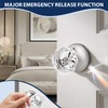 Orger 3 Pack Diamond Glass Door Knobs, Crystal Privacy Door