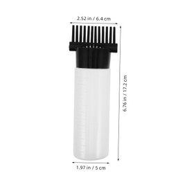 SAFIGLE 6pcs Hair Dye Applicator Bottle with Comb Multi Purpose Oil Dropper Bottle for Hair Coloring Shampoo Treatments Durable for Home Salon Use
