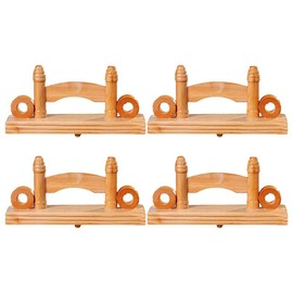 NOLITOY Home Decor Japanese Fan Display Base Folding Japanese Fan Holder: 4pcs Chinese Folding Fan Stand Bamboo Display Holder Home Decoration Chinese Fan Display Rack Easel Stand