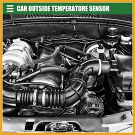 Partuto Ambient Air Temperature Sensor, Outside Temperature Sensor, for Nissan 350Z Enthusiast 2009, Plastic, 27722-3VA0A, Black Replacement