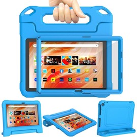 Fire HD 10 & Fire HD 10 Plus Tablet Case(13th/11th Generation, 2023/2021 Release), Lightweight Shockproof Case Built-in Screen Protector with Handle Stand, Not fit Pad - Color: POA-Turquois
