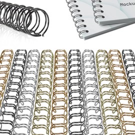 40 Pack Spiral Binding Coils, Binding Spirals, 2:1 Pitch, Mixcolor Double Spiral Binding Ring Coil for Teacher Student Document Notebook File Making
