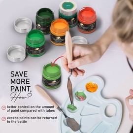 MyArtscape Pale Green Acrylic Paint - 100ml Bottle (3.38 fl oz) - Artist Quality - Lightfast - Heavy Body - Rich Pigment - Great Tinting Strength - Professional Painting Supplies