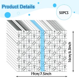 YeahBoom 50PCS Wasserdicht Transparent Bandage,16cm*19cm Wasserdichtes Pflaster,Selbstklebender Verband Tattoo,Wasserdichte Pflaster Nach OP,Medizinische Pflaster,Wasserdichtes Pflaster Rolle,Wundauflage