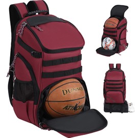 Large Basketball Bag Backpack for Men Women Kids Basketball Bookbag with Ball Compartment Shoes Bag 35L Capacity Boys Girls Soccer Ball Bag Gym Backpack Fit Volleyball Football Sports Travel School