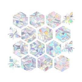 Oyria 16Pcs Rainbow Suncatcher Window Clings Anti Collision Window Stickers Decals for Birds Glass Alert Prism Decals - Prevent Birds Strikes – Decorate Your Glass Doors