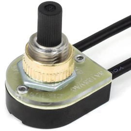 Rotary Lamp Switch ON-Off Repair Kit Replacement Compatible with Zing Ear ZE-106B 2 Wire 3A250VAC 6A125VAC Light Controller for Table Lamps, Floor Torchiere Pole Lamps and Canopy Lights