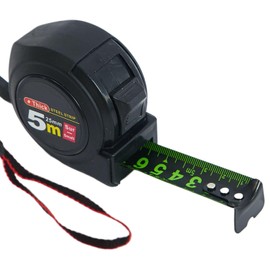Measuring Measuring Tape, Steel Tape Measure, 16.4 ft (5 m), Upgraded Version, Fluorescent Tape, Retreat Control, Self-Locking, Memory Function, Rigid, Thick, High Precision, DIY Compatible, Ergonomic
