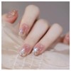 Lwenjing Nail Tips, 24 Pieces, 3D Nail Tips, Handmade Nail