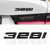 Car Emblem Compatible with 328i Gloss Black Trunk lid Rear