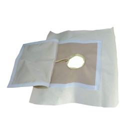 DANCHEL OUTDOOR Camp Stove Jack Hole for Canvas Bell Tent, Fire Resistant Stove Jack with Round Hole for Camping (Khaki, Dia. 5.85inch Hole)