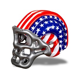 Mega_JumbleSale® Inflatable American Helmet Football USA Rugby Blow Up Fancy Dress Set