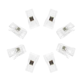 Swity Home 100 Pack Large Wonder Multi-Purpose Clips Use as Sewing Clips Binding Clips for Quilting, Crocheting, Knitting and General Purpose (Large Clear 100 Pack)