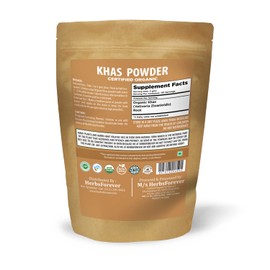 Herbsforever Khas Powder – Vetiveria Zizanioides – Source of Vitamins, Proteins, Minerals and Dietary Fibre – Non GMO, Organic, Vegan – 454 GMS