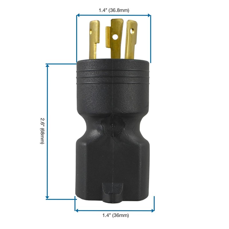 Conntek 30125 L6-20P to 6-15/20R Plug Adapter, 20 Amps 250