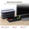 OMISTAR 3 Compartment Food Container 25 Pcs, 17 oz 3-Compartment