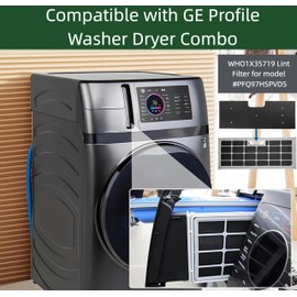 WH01X35719 Lint Filter, 4 PCS GE Washer Dryer Combo with 2 Dryer Vent Brush - Hand Washable and Reusable Lint Filter for Ge Washer Dryer Filter - for Models: PFQ97HSPVDS (style 1)