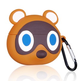 Lupct Cartoon Case for AirPod Pro 2019/Pro 2 Gen 2022 Cover Cases Cute Funny Fashion Cool Design for Boys Teen Girls Girly Kids Fun Character 3D Animal Kawaii for AirPods Air Pods Pro (Brown Raccoon)