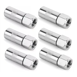 Heavy Duty 1/8 In. Npt Grease Gun Coupler Flat Nozzles (6pcs)