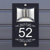Custom Signs Solar Illuminated Modern Anthracite House Number Sign 24cm
