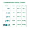 Sea fishing extra strong metallic green power swivels (2# Pack
