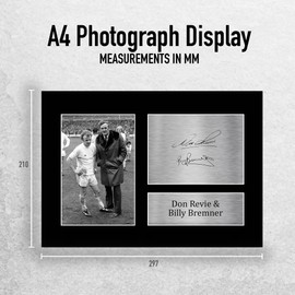 HWC Trading A4 Don Revie Billy Bremner Leeds Utd Gifts Printed Signed Autograph Picture for Fans and Supporters - A4