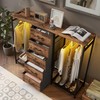 Espelism Dresser for Bedroom with Clothes Rack 5 Drawer Dresser