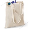 JMS Bridge Pack of 1/3/5/10/25/50/100 Plain Natural Cotton Shopping Tote