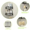 STEUGO Black Bathroom Corner Shower Shelfs, Adhesive Wall Mounted Shower
