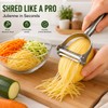 2-in-1 Julienne Vegetable Peeler, Stainless Steel Y Peeler with Dual