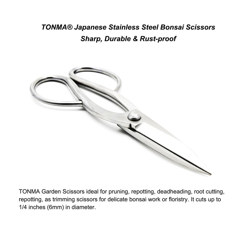 TONMA JP Professional Bonsai Scissors [Made in Japan] Stainless Steel
