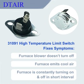 DTAIR 31091 Limit Switch Replacement for Atwood/Hydro Flame/Dometic RV Furnace Heater 190℉