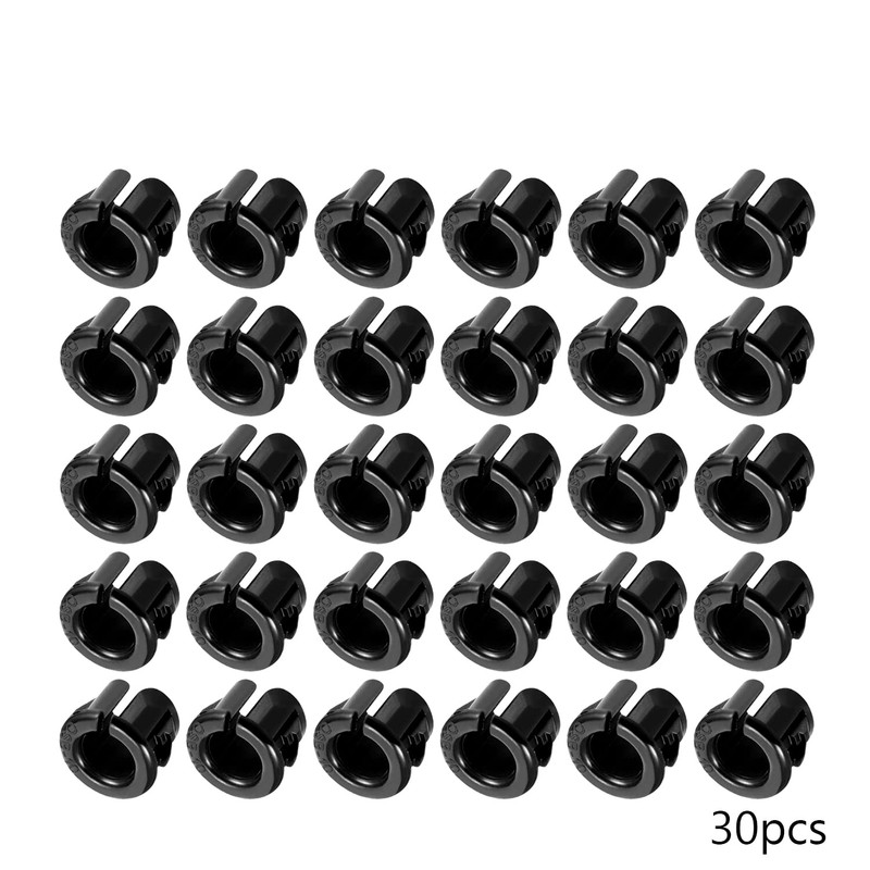 Fielect 30Pcs Cable Snap Bushing Grommets 10mm Mounted Dia Snap