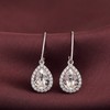 Teardrop Earrings Sterling Silver Diamond Earrings for Women Sterling Silver