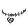 Schöneberger Costume Choker Flower Heart and Edelweiss Elastic with Heart