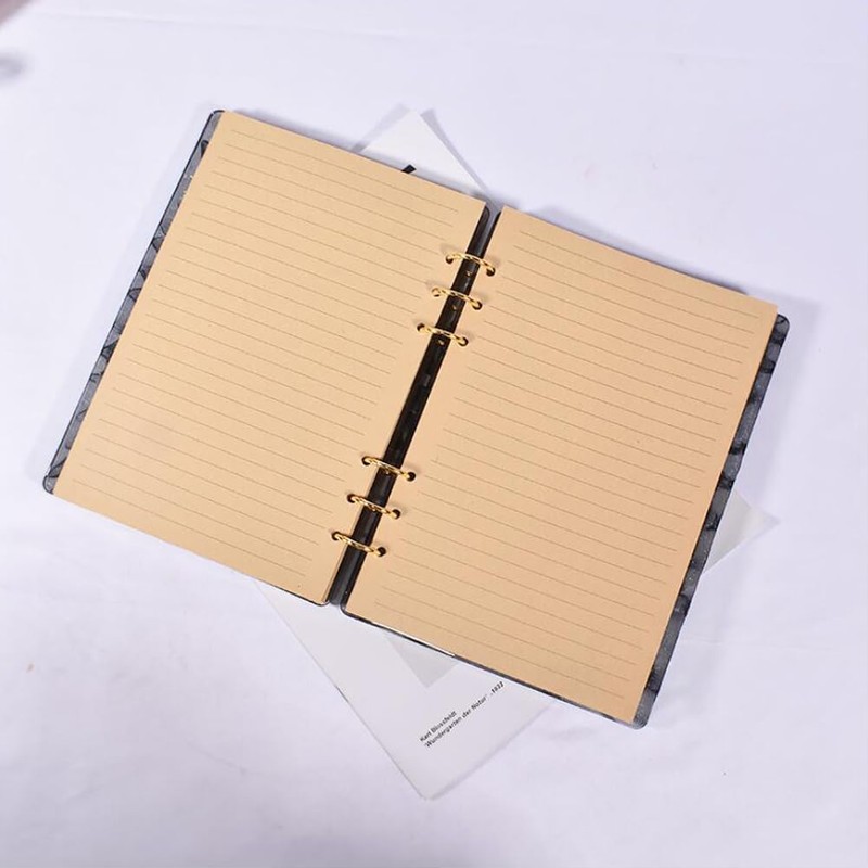6 Pack A5 Refill Paper, 6 Hole Kraft Paper, Lined,