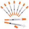 U-100 1ml syringe, 31G 1/4" (6mm) syringes, Individually Wrapped Pack