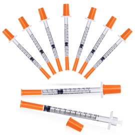 U-100 1ml syringe, 31G 1/4" (6mm) syringes, Individually Wrapped Pack of 25